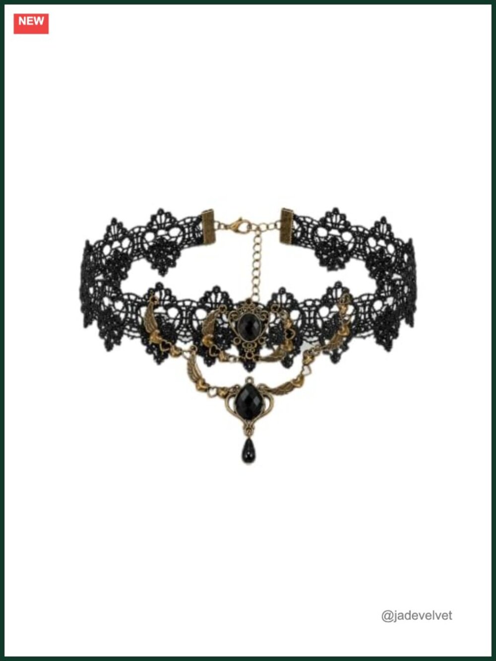 Gothic Lace Choker Necklace Adjustable Victorian Style Women Cosplay